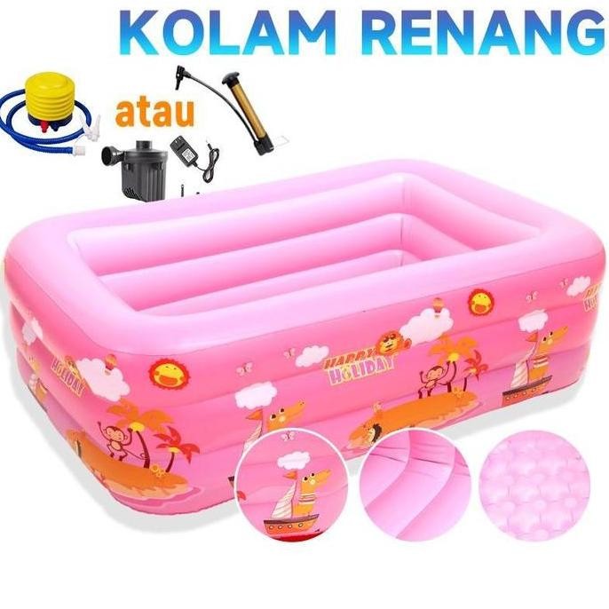 TERMURAH - 150CM Kolam Renang Anak Jumbo 3Rings Kolam Renang Keluarga Tiup Besar Family Inflatable S