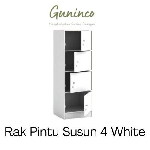 NEW - [DIAMOND] RAK SUSUN 4 PUTIH - Rak Susun Kayu Putih - Rak Susun 120x40 - Rak Serbaguna - Rak Bu