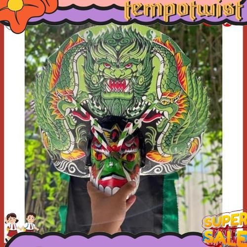 Promo Ready Promo  Barongan |Barongan Versi Devil Kayu Bonus Kemul Panjang Mahkota Tinggal Pakai Uku