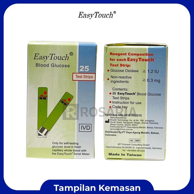 Strip Gula Darah Easy Touch Stik Gcu Glucose Tes Gula Darah Baru