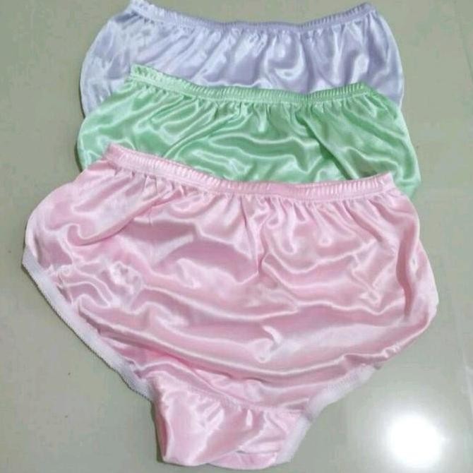 Promo 1 Lusin - Celana Dalam Wanita Bahan Satin / Cd Perempuan Nyaman Pendek COD