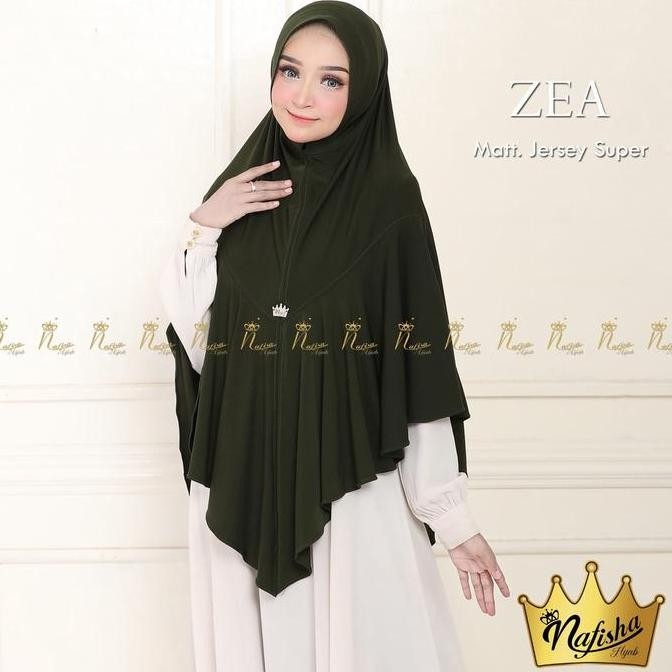 Promo Jilbab Jumbo Instan Pad Zea Jersey Super By Nafisha COD