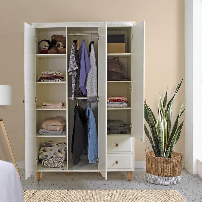 SOHO.ID Furniture Lemari Pakaian Kayu Korea - Ellis Wardrobe 3 Pintu