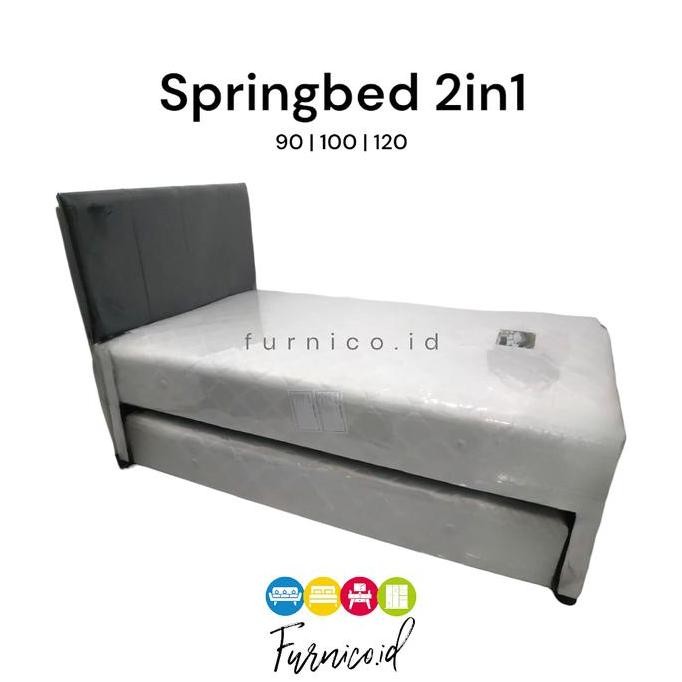 PROMO KASUR SPRINGBED 2in1 SORONG 120 double atas bawah ANAK DEWASA