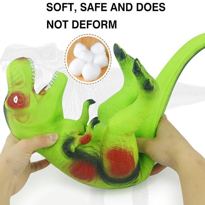 Promo - Mainan Dinosaurus Besar Karet Lunak / Tyrannosaurus Triceratops Stegosaurus / Model Dinosaur