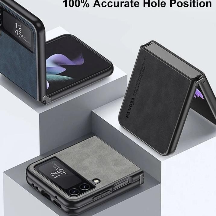 Case Fanoya Leather Z Flip 3 Z Flip 4 Z Flip 5 Z Flip 6