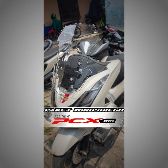 PCX 160 150 set windshield touring & breket serpo honda pcx Motocycle Original