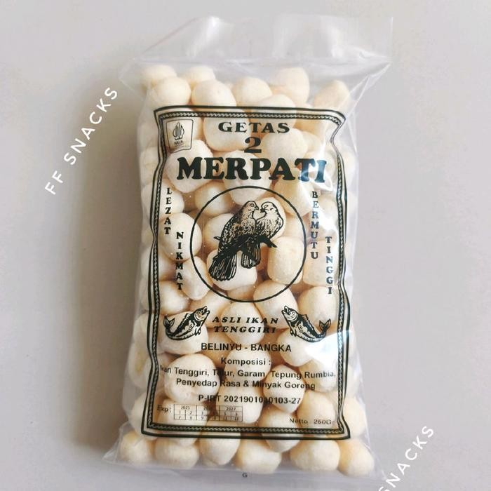 Getas Bangka Cap Dua Merpati / Kerupuk Getas Ikan Tenggiri Asli Bangka 250 gr