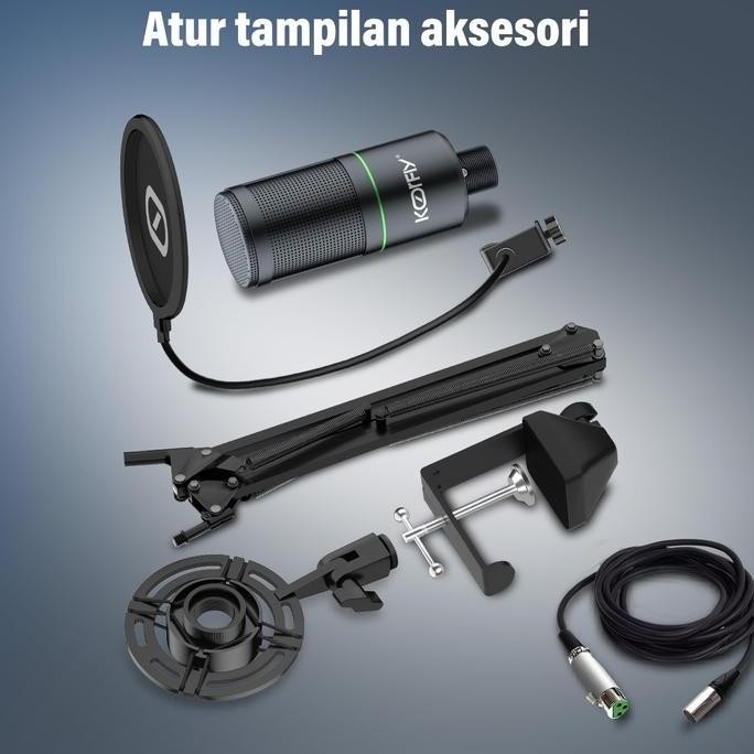 8.8 Koorfly Zx320 Mic Condenser Xlr To Xlr Antarmuka Ori 48V Mikrofon Chip Besar Kondensor Kit Mikro