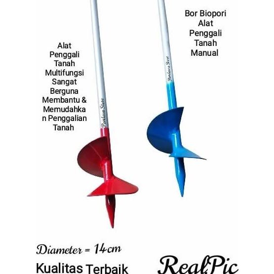 Alat Pelubang Tanah - Bor Biopori Spiral Termurah / Alat Bor Tanah Manual Untuk resapan air / Alat B