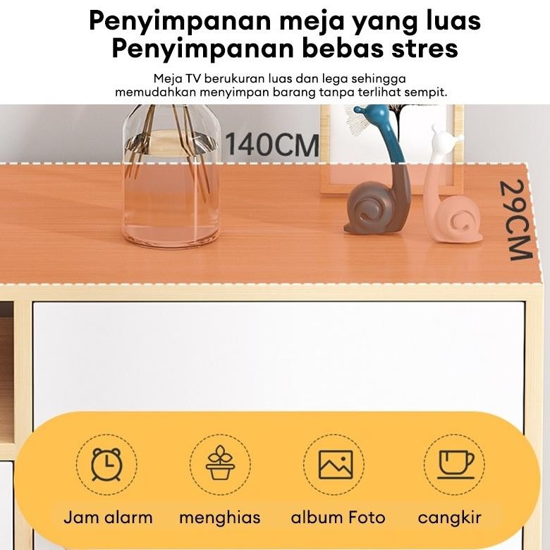 120/140cm Meja TV kayu Meja TV Minimalis Modern Lemari TV Minimalis Modern Rak TV Buffet TV