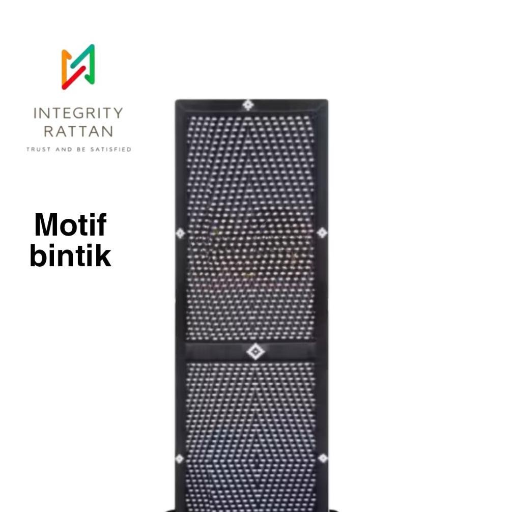 Sketsel Pintu Penyekat Ruangan Motif Anyaman Rotan Sintetis Furniture Sekat Ruangan