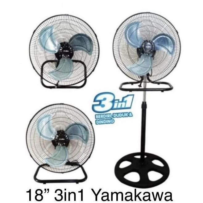 KIPAS ANGIN 3in1 18" YAMAKAWA STAND FAN WALL FAN DESK FAN RESTOCK