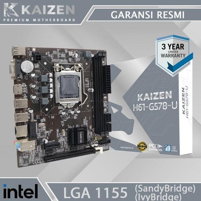 Motherboard KAIZEN H61 LGA 1155 DDR3 H61 Mainboard Mobo H61