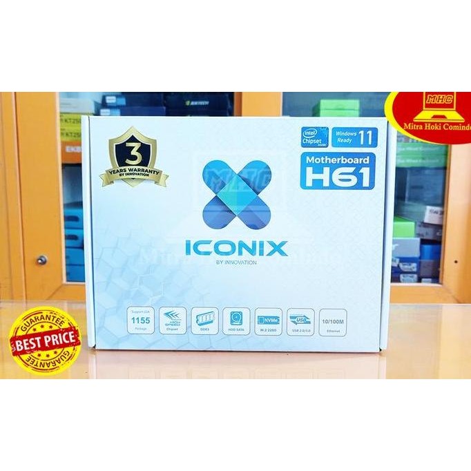 NEW MOTHERBOARD H61 ICONIX H61-IT LGA 1155 DDR3 M2 NVME MAINBOARD H61