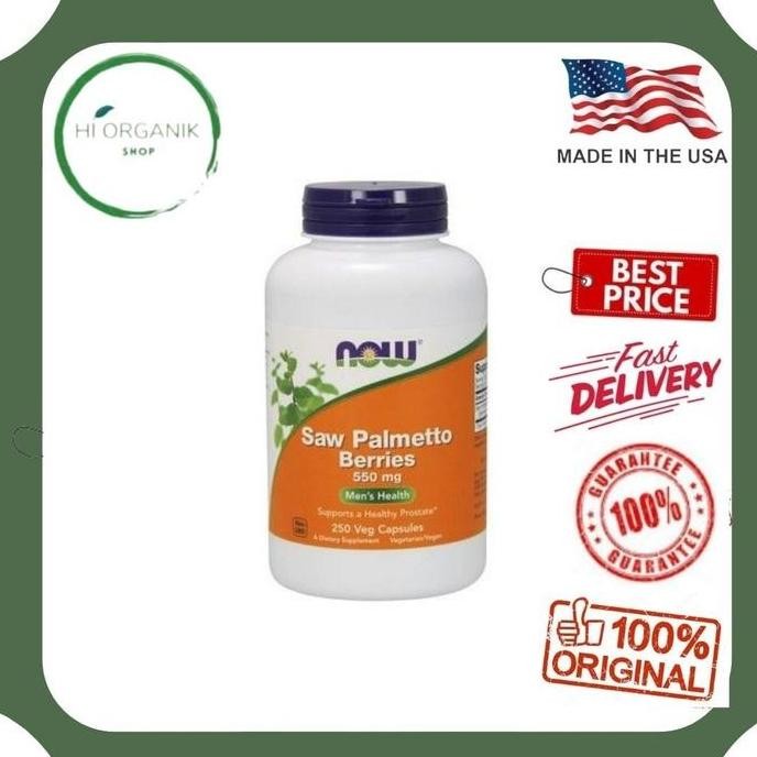 Now Foods Saw Palmetto Berries 550 Mg 250 Caps - Vitamin Prostat Pria Original