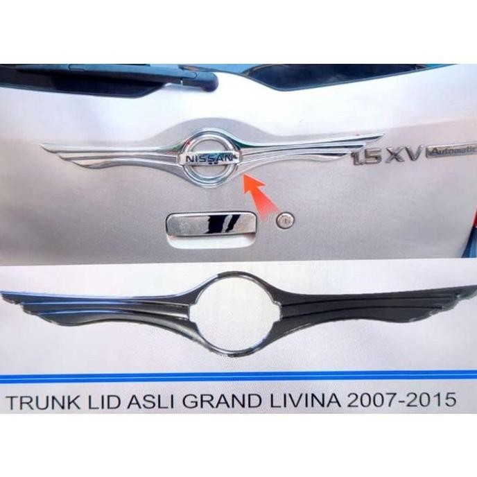 Lis Trundlite Bagasi Belakang / Ring Logo Lambang Model Sayap Nissan Grand Livina 2007 Sd 2015 2008 