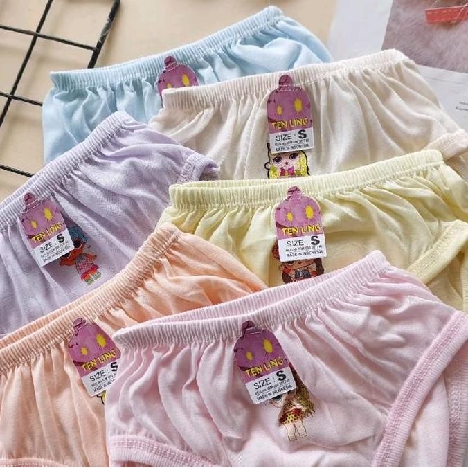 1 Lusin CD Anak Perempuan Celana Dalam Balita Cewek Umur 2-10 Tahun
