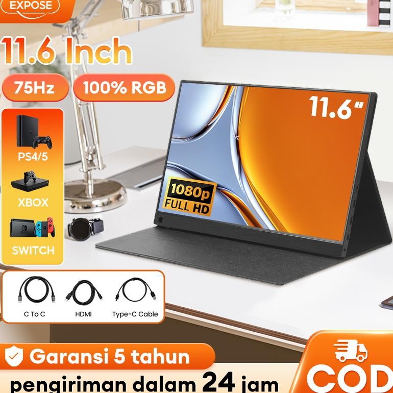 SENHA - Portable Monitor 11.6 Inch Full HD | Plug & Play USB C HDMI | Portable Gaming Display | Port