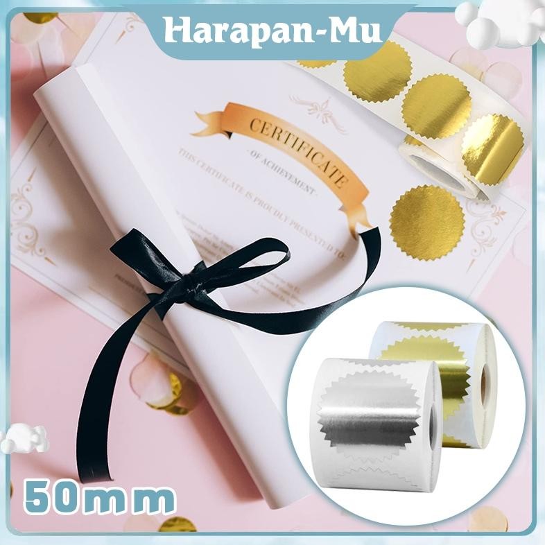 UGNDA 250pcs Sticker Emboss Stamp Stiker Holographic Seal Sticker Stempel Seal Press Emboss Sticker