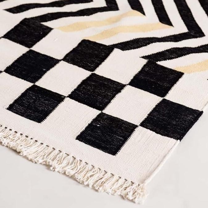 Monastir Karpet Rug Kilim Minimalis Nordic Maroko Ethnic