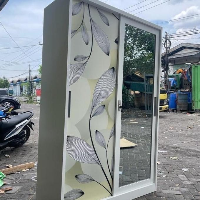 Promo Lemari Baju Besi Sliding - Lemari Besi- Lemari Pakaian LB-362 COD