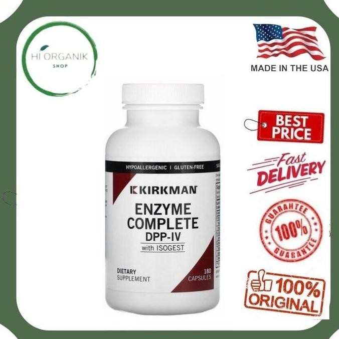 Kirkman Labs Enzyme Complete Dpp-Iv With Isogest 180 Capsules Original