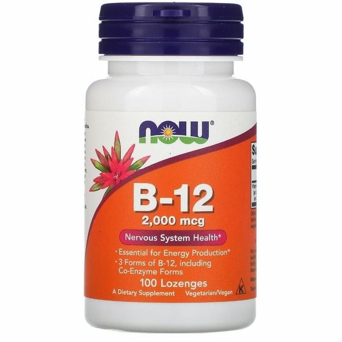 Now Foods B-12 B12 2000 Mcg 100 Lozenges Vitamin B 12 B12 B-12 Original