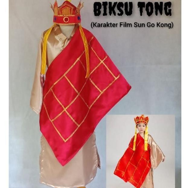 BARU Baju Kostum Biksu Tong Size Anak Cosplay Kostum Karakter Film