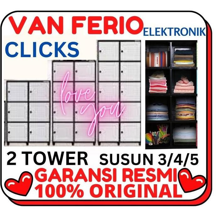 Tabitha Clicks Lemari  Pakaian Plastik Mini Loker Serbaguna Minimalis