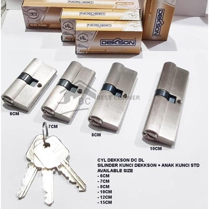 Silinder Kunci Pintu Dekkson 10 cm / Cylinder DEKSON DC DL 100mm SN
