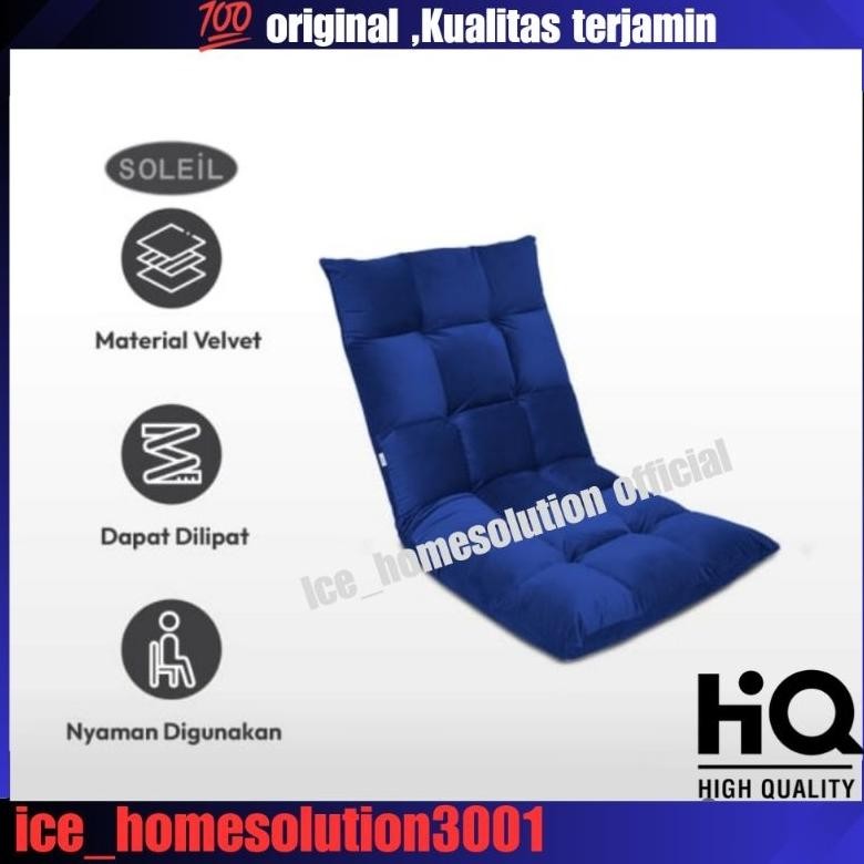 LEGOLANT- Soleil Amadeus Breen Kursi Lesehan Lipat Velvet - Biru Navy/kursi lipat/kursi lantai/kursi