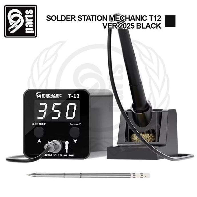 ENOTECA - Solder Station Mechanic T12 Ver.2025 Black Plus 1 Mata Solder T12  / Solder Mecanik T12 Bl