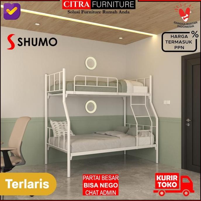 Ranjang Tingkat Besi |Ranjang Susun Minimalis|Kasur Tingkat |90/120