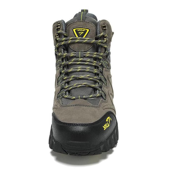 Sepatu Gunung Snta 496 - Grey Yellow Semi Waterproof + Tali Cadangan Outdoor
