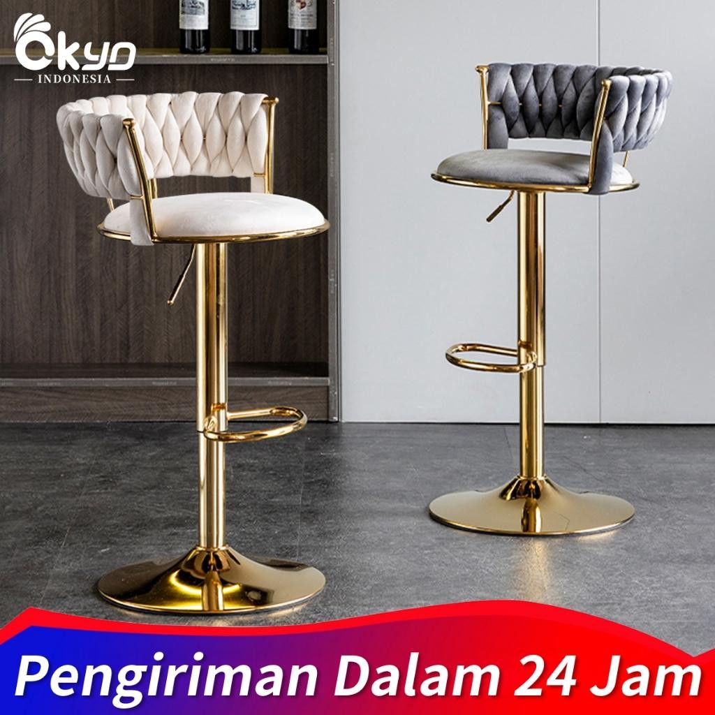 Kursi Bar Gold Mewah Kursi Cafe Kursi / Kursi Tinggi Gold Mewah/Kursi Bar Gold Mewah Kursi/ Cafe Kur