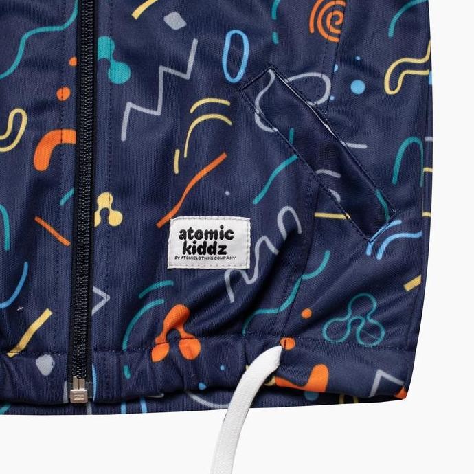 Atomic Kiddz Jaket Sublim Anak 1-12 Tahun - Linoz Navy Puring