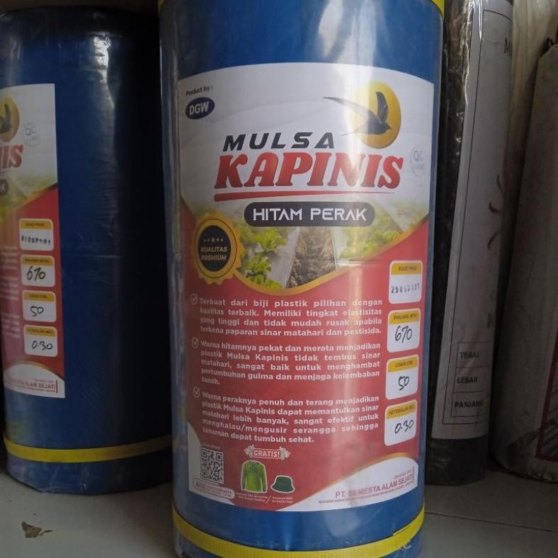 LEGOLANT- Mulsa Lebar 100 Hitam Perak Premium DGW 17 KG (670 Meter) Free Kaos