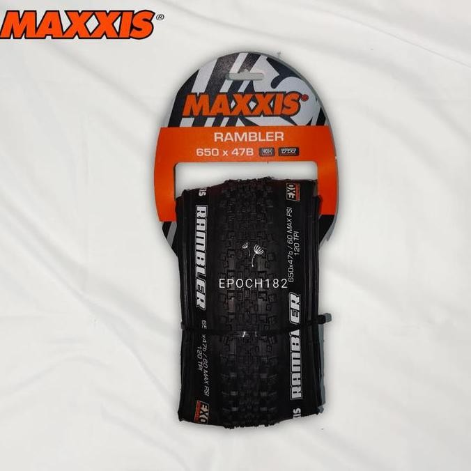 Ban Luar Sepeda Maxxis Rambler 650 X 47B,  700 X 38C, 700 X 40C, 700 X 45C & 700 X 50C Black Exo Tr 