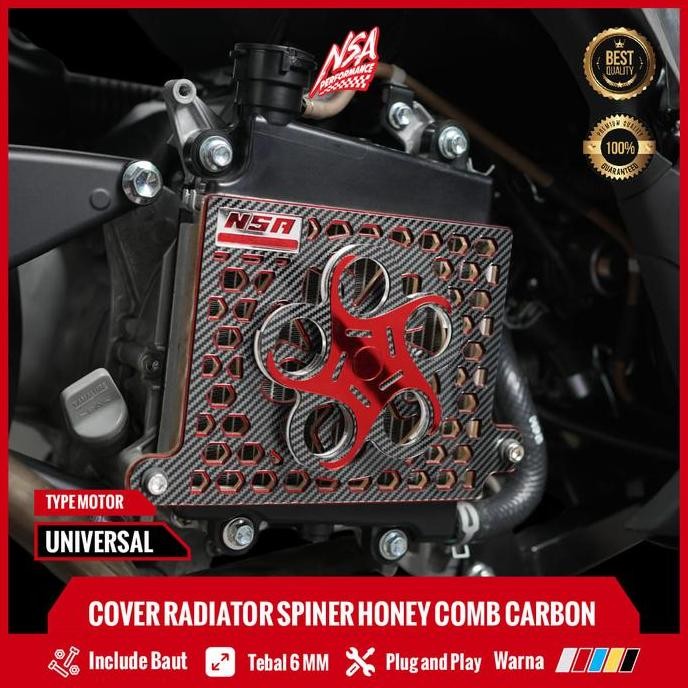 Promo COVER RADIATOR CARBON VARIO 125-150, PCX 150, ADV 150 HONEYCOMB SPINER CARBON SERIES Akrilik A
