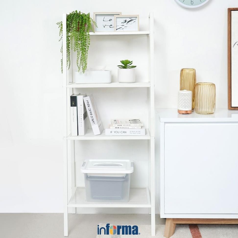 SWALLOWTAIL- Informa Libie Rak Besi 4 Tingkat - Putih Storage Rack Metal Tempat Penyimpanan Serbagun