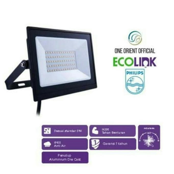 BEBAS ONGKIR - lampu Sorot LED 100w ecolink/ lampu Sorot LED ecolink 100w putih/kunin