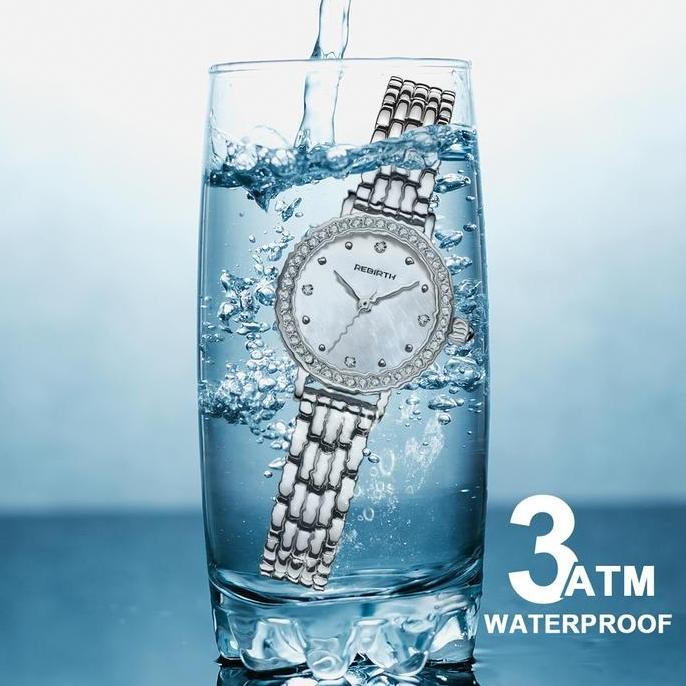 Rebirth Jam Tangan Wanita Tali Stainless Steel Anti Air Jam Tangan Cewek