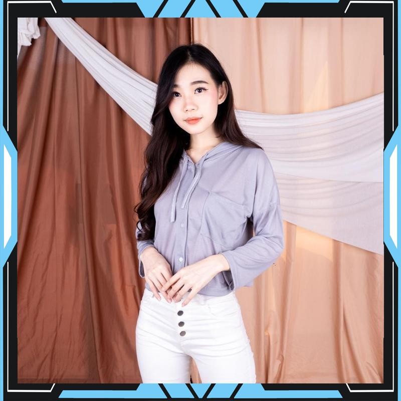 Bisa COD Hoodie Mona - Sweater Hoodie Crop/ Hoodie Wanita/ Crop Blouse/ Sweater Hoodie/ Hoodie Lenga