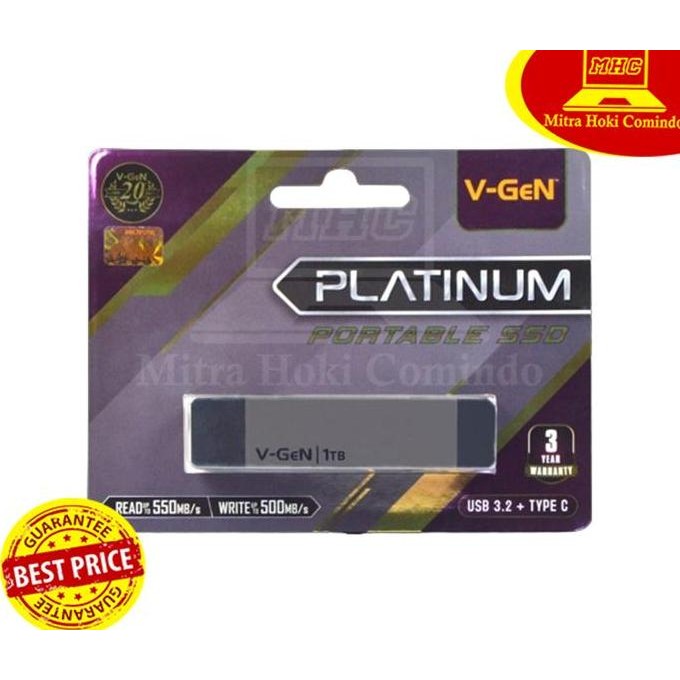 TERMURAH - SSD EKSTERNAL 1TB VGEN PLATINUM SSD PORTABLE VGEN PLATINUM 1TB