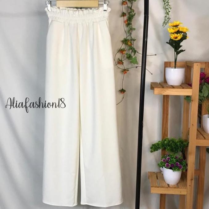 Celana Scuba Pinggang / Celana Scuba / Celana Kulot (Terdapat Saku) Nyaman Dewasa Panjang Wanita Kar