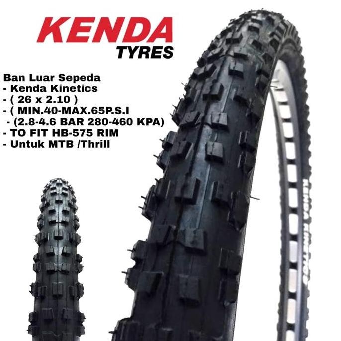 Promo ban luar kenda sepeda MTB 26 x 2.10 Thrill Polygon xc 26x2.10 kinetics COD