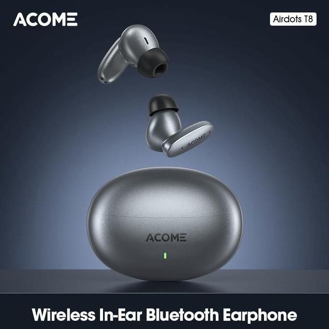 DF320>> Acome True Wireless Earbuds Headset Bluetooth 5.1 TWS Garansi 1Thn T8