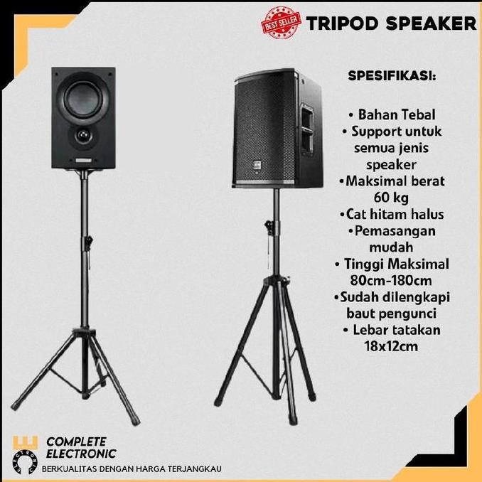 DF89>> Stand Speaker/Speaker Stand Tripod Stand Speaker 1 Set Full