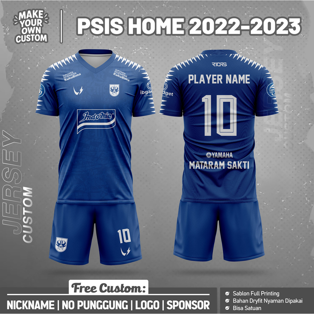 Jersey Bola PSS H0M3 2022-2023 PENDEK Free Custom Nama dan No Punggung Full Printing